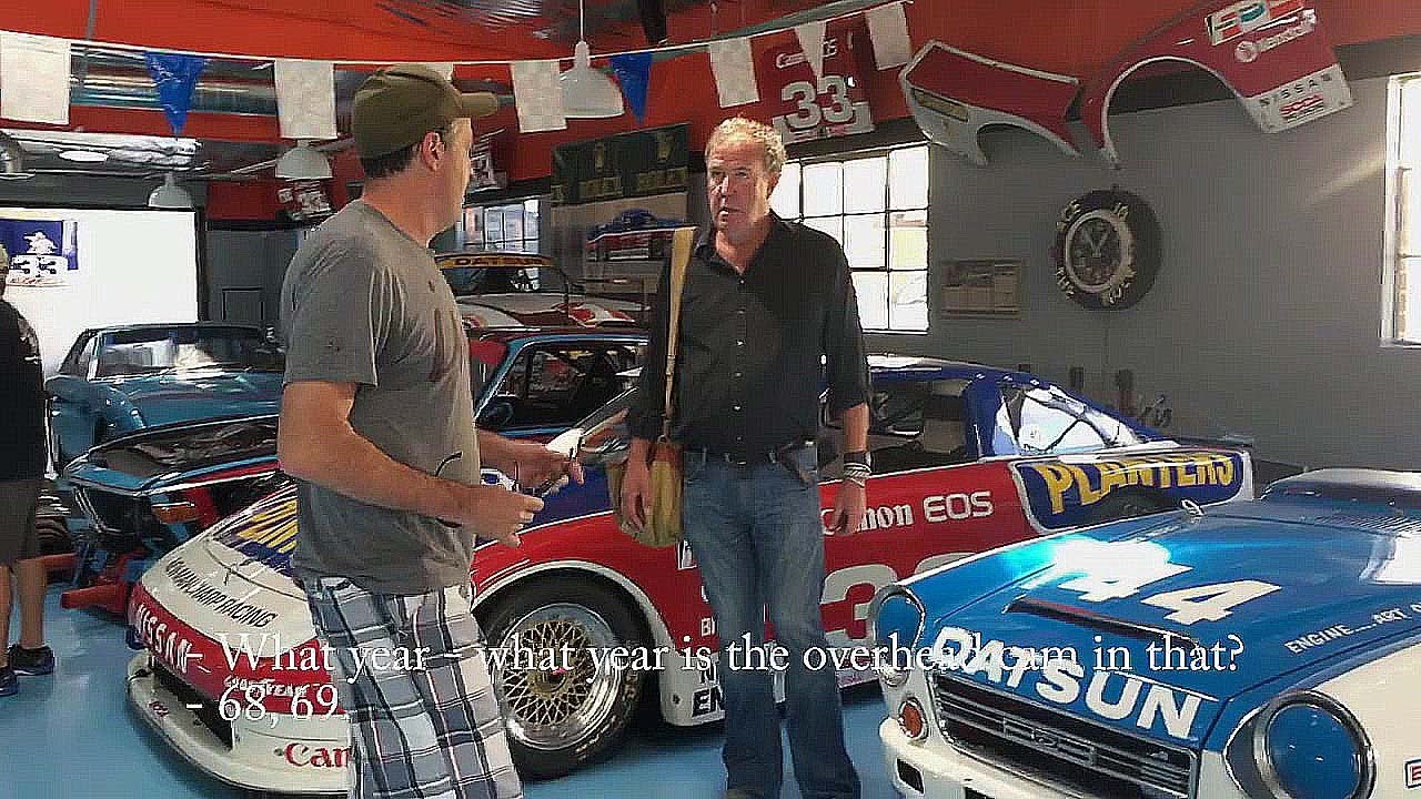 The Grand Tour Jeremy Clarkson visits Adam Carolla car collection